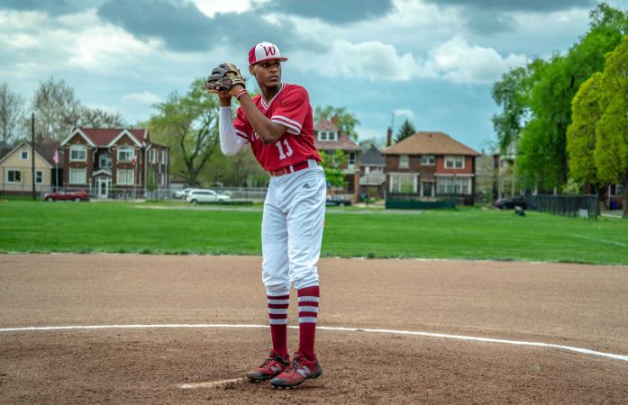  Student playing baseball 